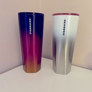 Like new large stainless steel Starbucks tumblers. 24 oz